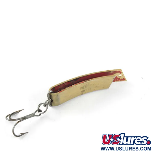 Vintage  South Bend Super-Duper 503, 1/8oz Gold / Red fishing spoon #1058
