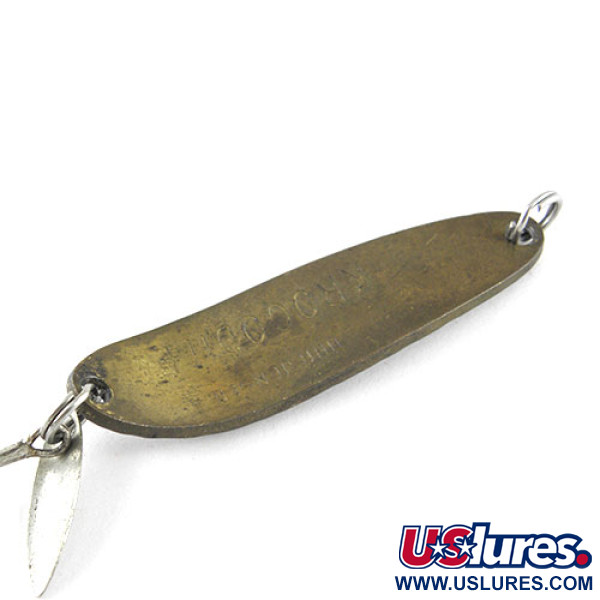 Vintage  Luhr Jensen Krocodile Die #3, 1/3oz Bronze (Brass) / Black fishing spoon #1066