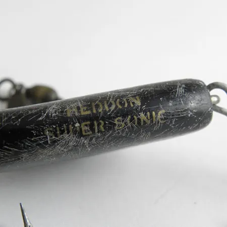 Vintage Heddon Super Sonic, 2/5oz Black fishing lure #1069