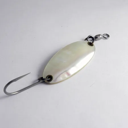 Vintage Pflueger Wobbler Spoon, 1/4oz Pearl fishing spoon #1070