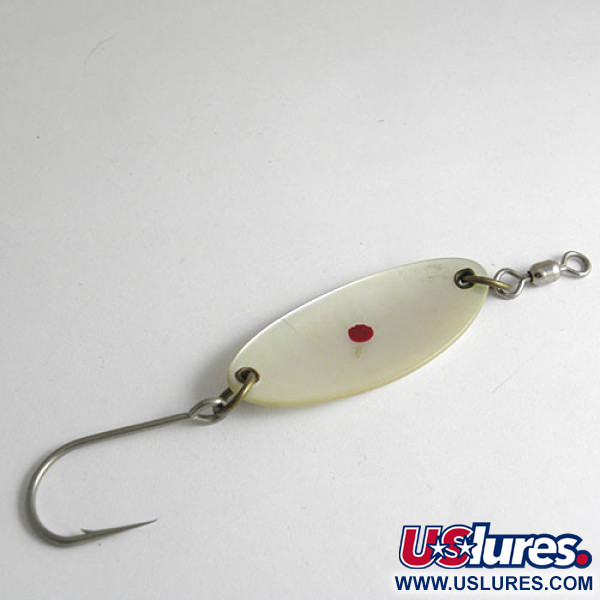 Vintage   Pflueger Wobbler Spoon, 1/4oz Pearl fishing spoon #1070