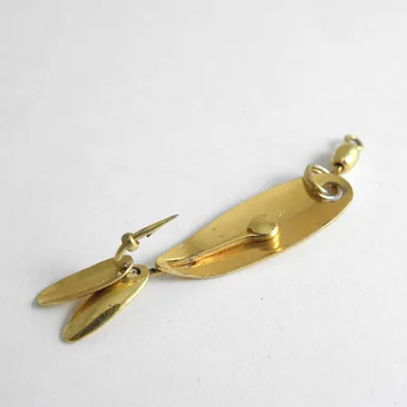 Vintage Yakima Bait Hildebrandt, 1/32oz Gold fishing spoon #1074