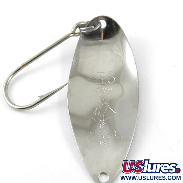 Vintage  Seneca Little Cleo (Hula Girl) 1079, 1/4oz Nickel / Green fishing spoon #1079