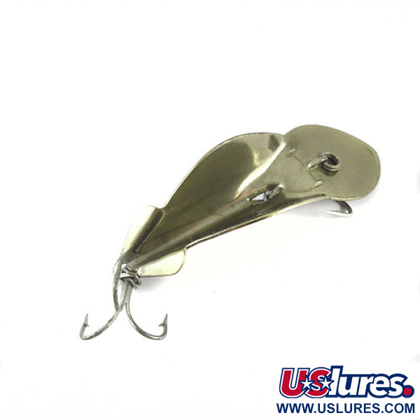 Vintage   Buck Perry spoonplug, 1/3oz Varnished Nickel fishing spoon #1080