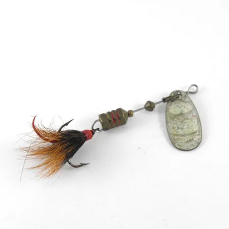 Vintage Mepps Comet 1 Dressed, 1/8oz Nickel / White / Red spinning lure #1081