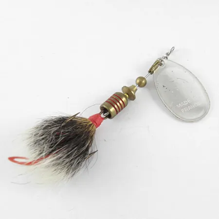 Vintage Mepps Aglia 2 dressed, 3/16oz Nickel spinning lure #1083