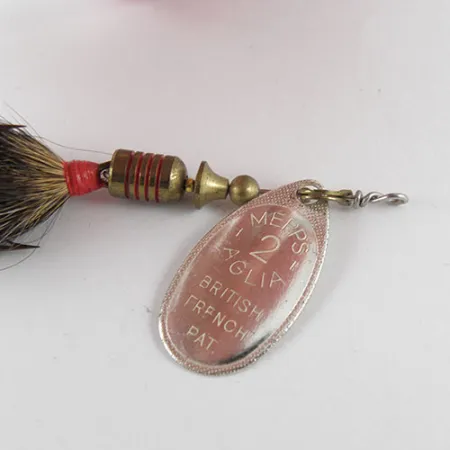 Vintage Mepps Aglia 2 dressed, 3/16oz Nickel spinning lure #1083