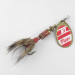 Vintage   Mepps Aglia 3 dressed, 1/4oz Brass / Red / White spinning lure #1084