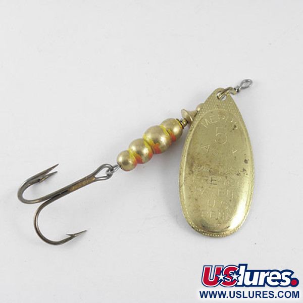 Vintage   Mepps Aglia 5 1090, 1/2oz Brass spinning lure #1090