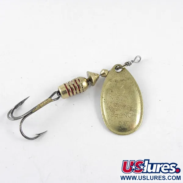 Vintage   Mepps Aglia 3, 1/4oz Brass spinning lure #1092