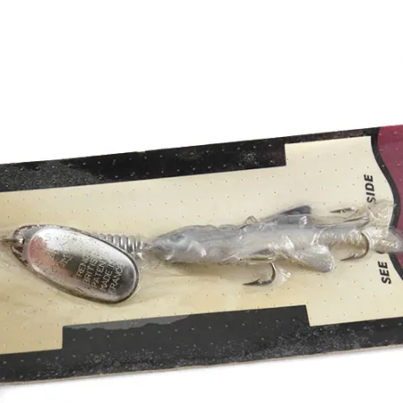  Mepps 3 Comet (with soft bait), 3/5oz Nickel spinning lure #1093