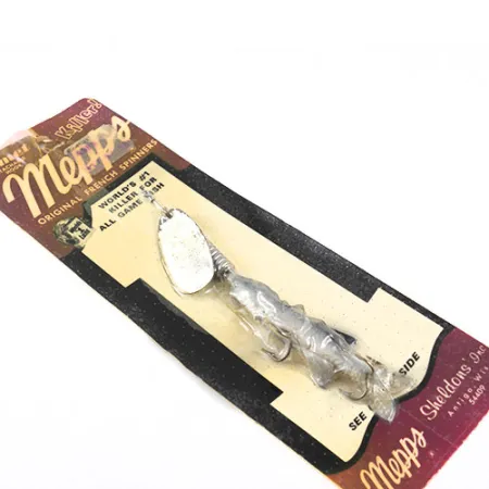  Mepps 3 Comet (with soft bait), 3/5oz Nickel spinning lure #1093