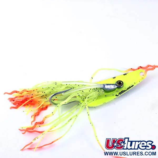 Vintage  Northland Jaw-Breaker, 1/2oz Fluorescent Yellow / Orange fishing spoon #1094