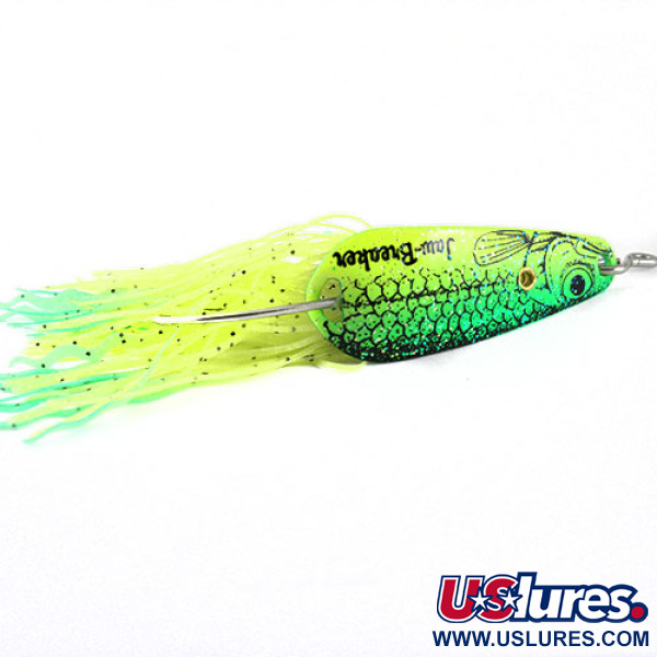Vintage  Northland tackle Jaw-Breaker, 1/2oz Fluorescent Yellow / Green fishing spoon #1095