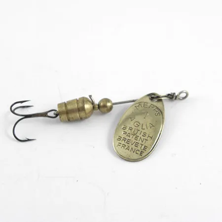 Vintage Mepps Aglia 1 1102, 1/8oz Brass spinning lure #1102