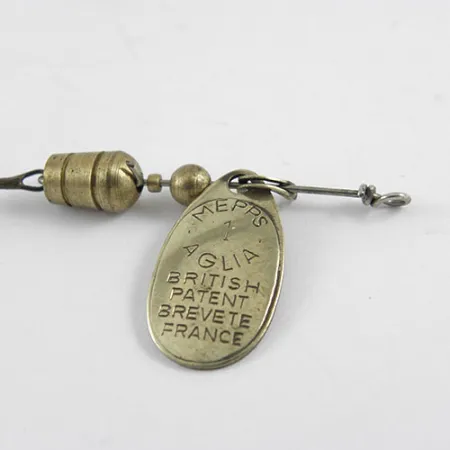 Vintage Mepps Aglia 1 1102, 1/8oz Brass spinning lure #1102