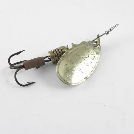 Vintage Mepps Aglia 2, 3/16oz Brass spinning lure #1103