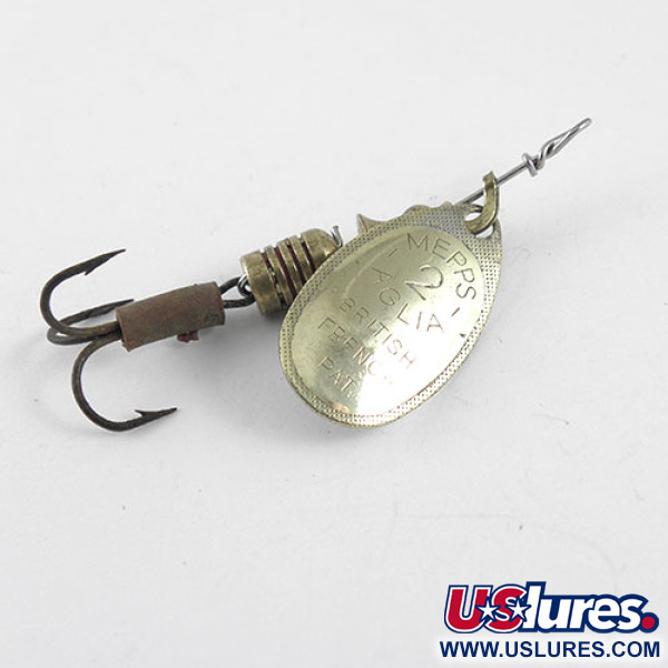 Vintage   Mepps Aglia 2, 3/16oz Brass spinning lure #1103