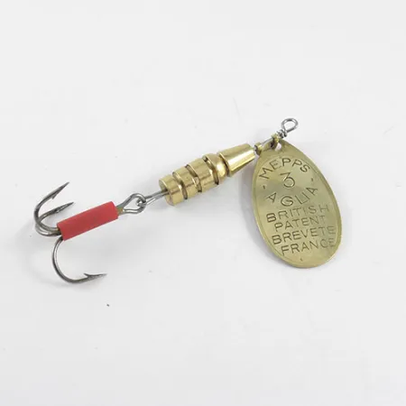 Vintage Mepps Aglia 3, 1/4oz Brass spinning lure #1104
