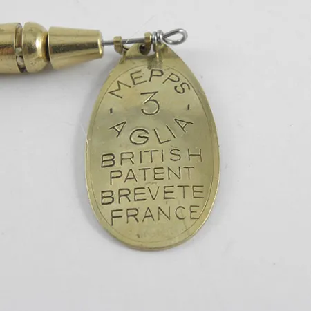 Vintage Mepps Aglia 3, 1/4oz Brass spinning lure #1104
