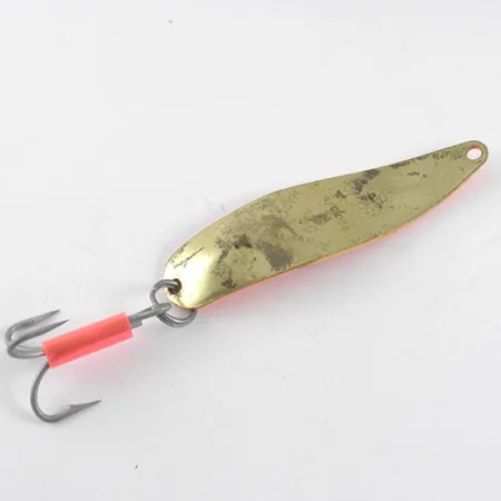Vintage Mepps Syclops 2, 3/5oz Orange / Brass fishing spoon #1106