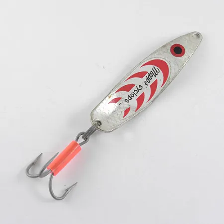 Vintage Mepps Syclops 2, 3/5oz Nickel / Red fishing spoon #1108