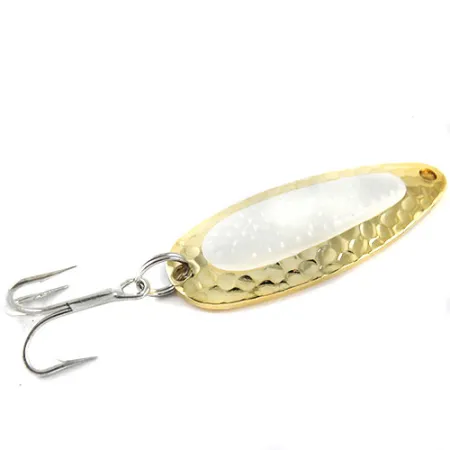 Blue Fox Pixee Glow, 1/2oz Gold / White (Glow in Dark) fishing spoon #1111