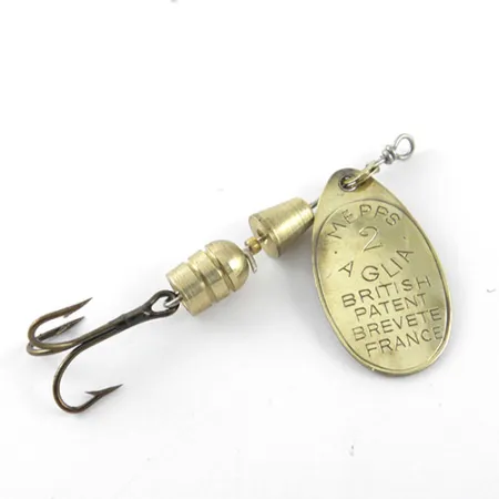 Vintage Mepps Aglia 2, 3/16oz Brass spinning lure #1128