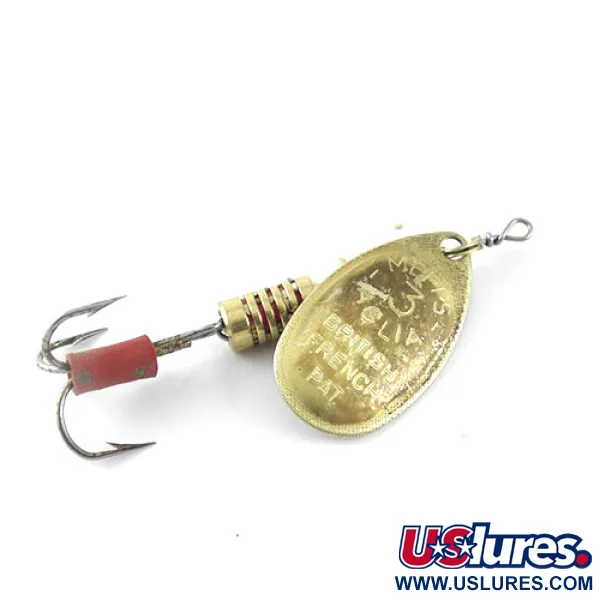 Vintage   Mepps Aglia 3, 1/4oz Brass spinning lure #1130