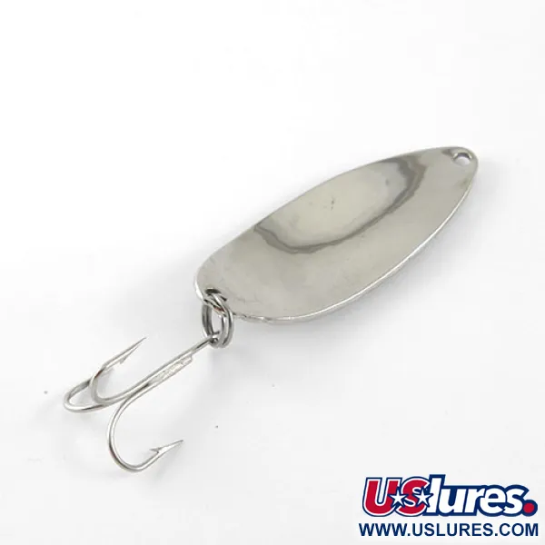 Vintage Acme Little Cleo, 2/5oz Nickel / Blue fishing spoon #1137