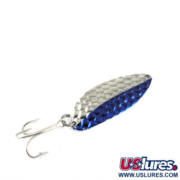 Vintage Acme Little Cleo, 2/5oz Nickel / Blue fishing spoon #1137