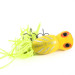 Vintage   Fred Arbogast Hula Popper, 3/5oz Yellow / Red fishing lure #1140