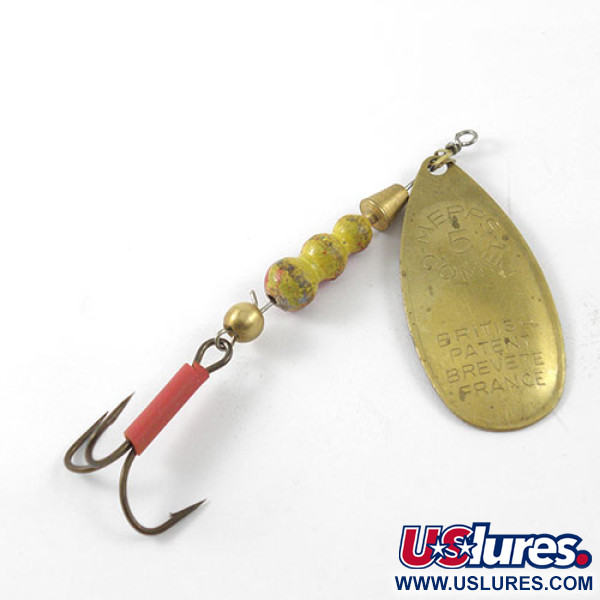 Vintage   Mepps Comet 5, 1/2oz Brass spinning lure #1148