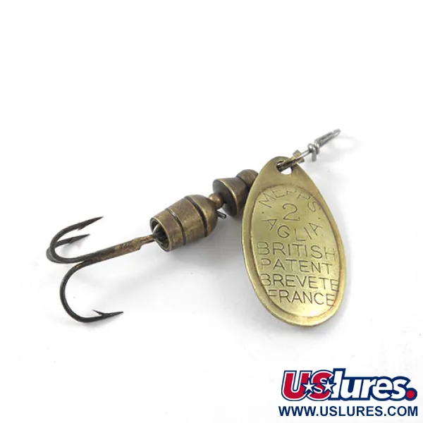 Vintage   Mepps Aglia 2, 3/16oz Brass spinning lure #1154