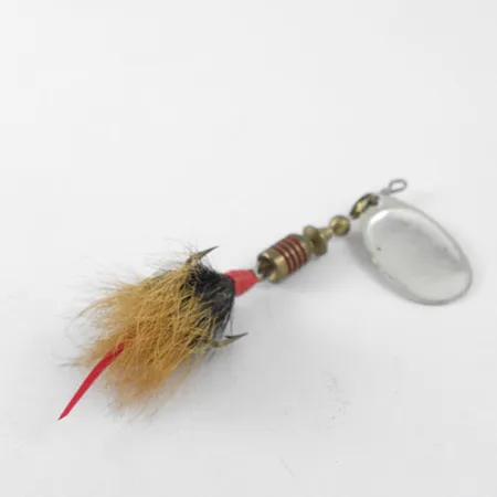 Vintage Mepps Aglia 2 dressed, 3/16oz Nickel spinning lure #1155