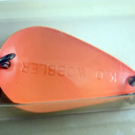Acme K.O. Wobbler, 1/2oz Orange fishing spoon #1159