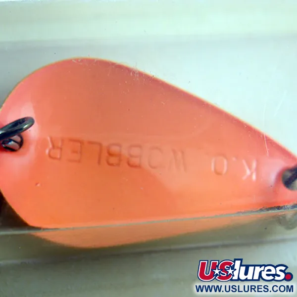 Acme K.O. Wobbler, 1/2oz Orange fishing spoon #1159