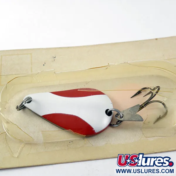  Acme K.O. Wobbler, 1/2oz Red / White / Nickel fishing spoon #1160
