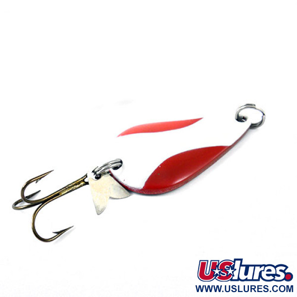  Acme K.O. Wobbler, 1/2oz Red / White / Nickel fishing spoon #1160