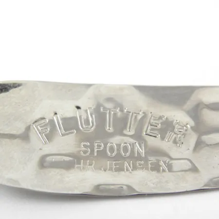 Vintage Luhr Jensen Flutter Spoon, 1/8oz Nickel / Yellow fishing spoon #1166