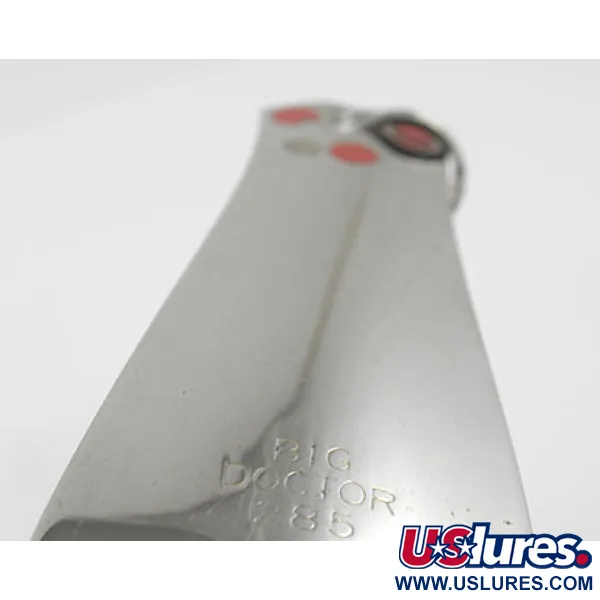 Vintage  Prescott Spinner Big Doctor 285, 1oz Nickel / Gold / Red dots fishing spoon #1177