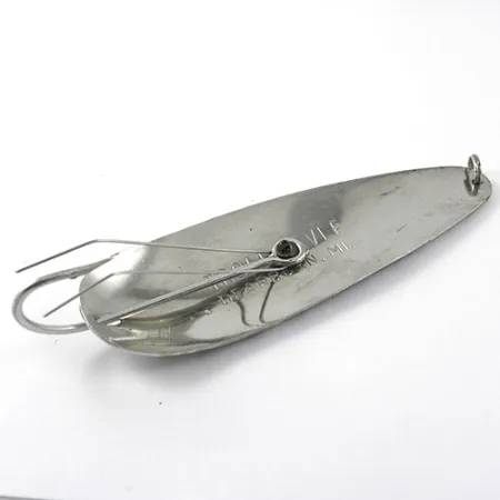 Vintage Eppinger Dardevle Trolldevle, 1 1/3oz Black / White / Nickel fishing spoon #1178