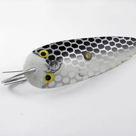 Vintage Eppinger Dardevle Trolldevle, 1 1/3oz Black / White / Nickel fishing spoon #1178