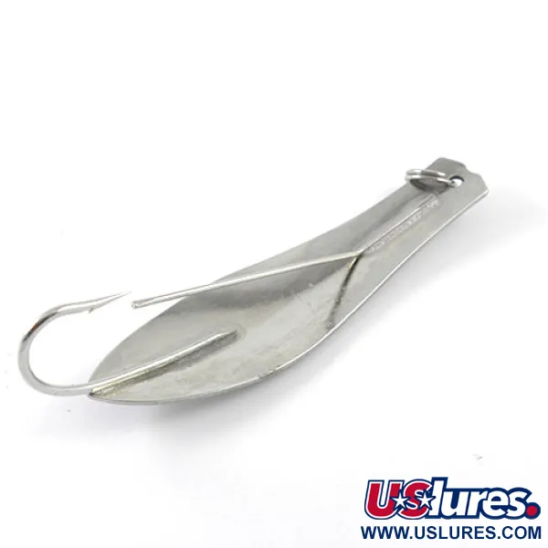 Vintage  Prescott Spinner Little Doctor 575 1180, 3/4oz Nickel / Blue fishing spoon #1180