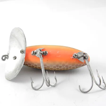 Vintage Fred Arbogast Jitterbug , 1/2oz Tiger fishing lure #1186