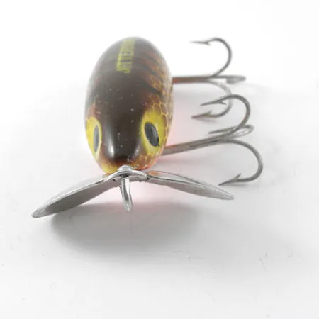 Vintage Fred Arbogast Jitterbug , 1/2oz Tiger fishing lure #1186