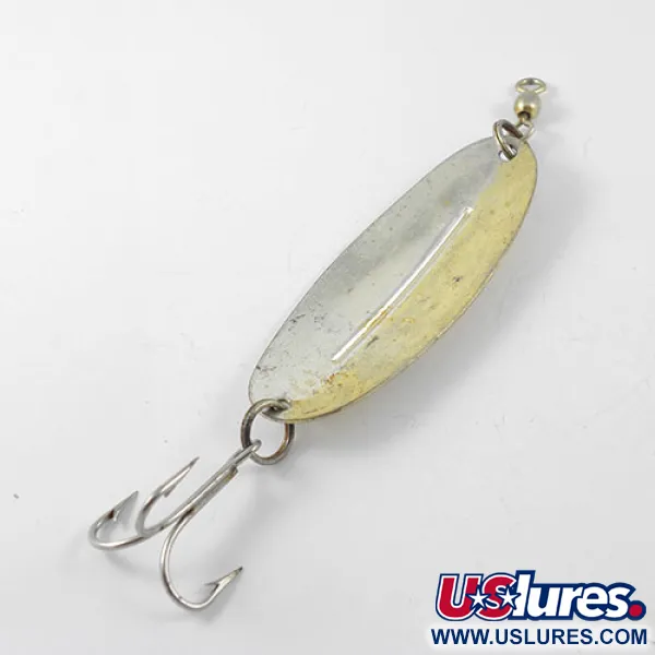 Vintage  Williams WIlliams Wabler, 2/3oz Silver / Gold (Silver plated) fishing spoon #1187