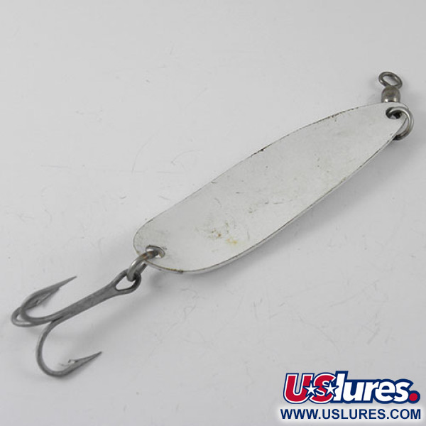 Vintage  Luhr Jensen Krocodile Die #5, 3/4oz White fishing spoon #1193