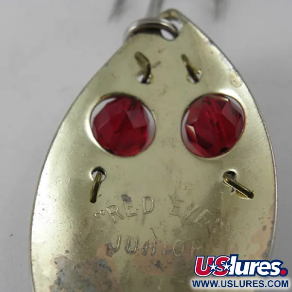 Vintage  Hofschneider Red Eye junior, 1/2oz Gold fishing spoon #1195