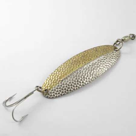 Vintage Williams Wabler, 2/3oz Silver / Gold (Silver plated) fishing spoon #1202
